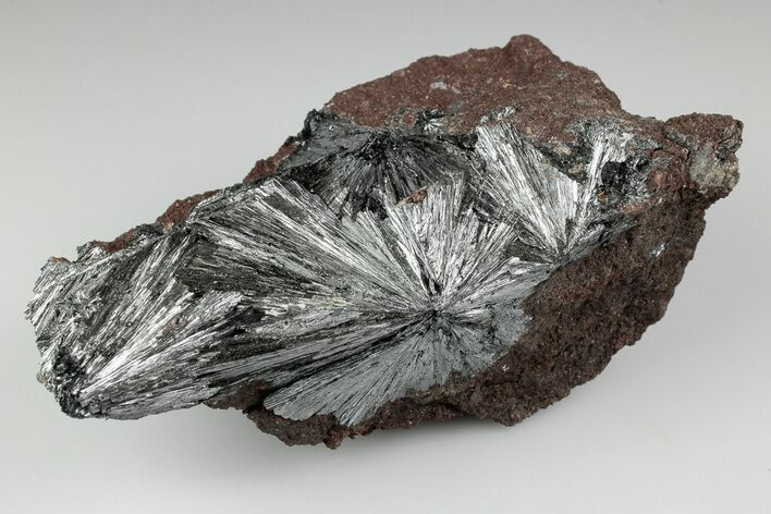 Metallic, Needle-Like Pyrolusite Cystals - Morocco #183892